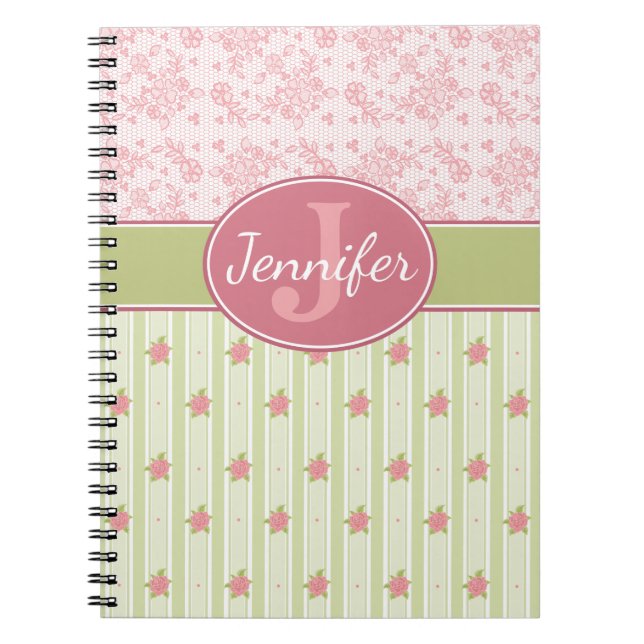 Cuaderno Lace personalizado y jardín inglés (Frente)