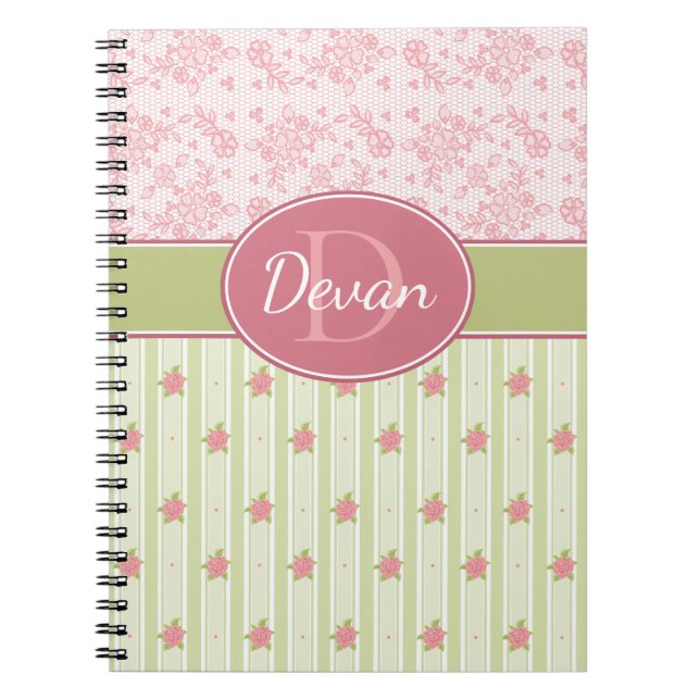 Cuaderno Lace personalizado y jardín inglés (Frente)