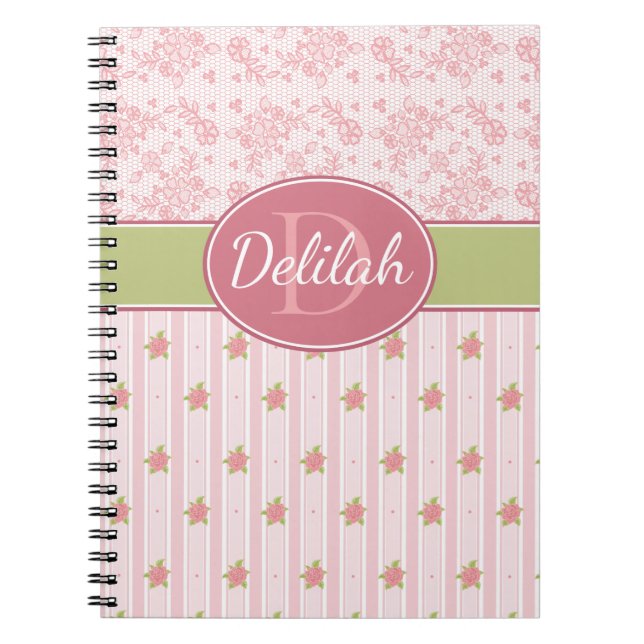 Cuaderno Lace personalizado y jardín inglés (Frente)