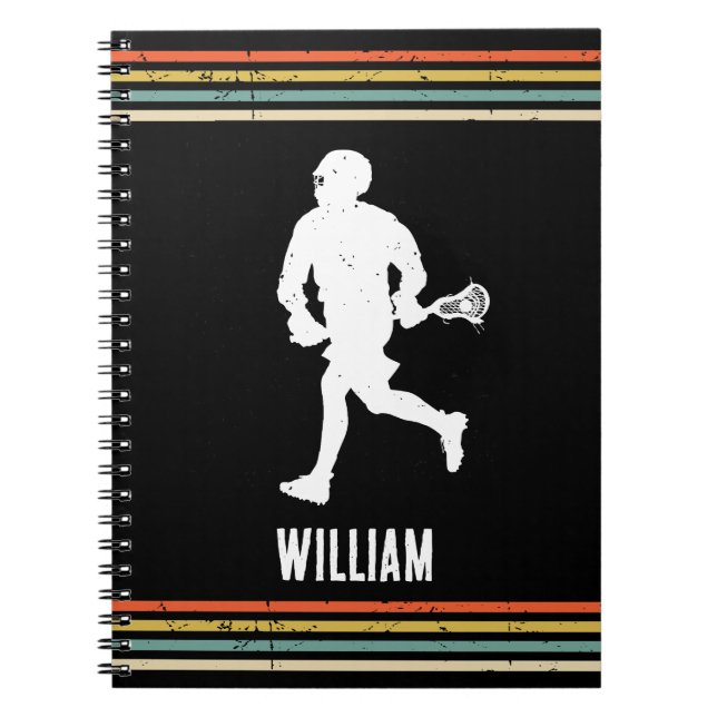 Cuaderno Lacrosse de época personalizada (Frente)