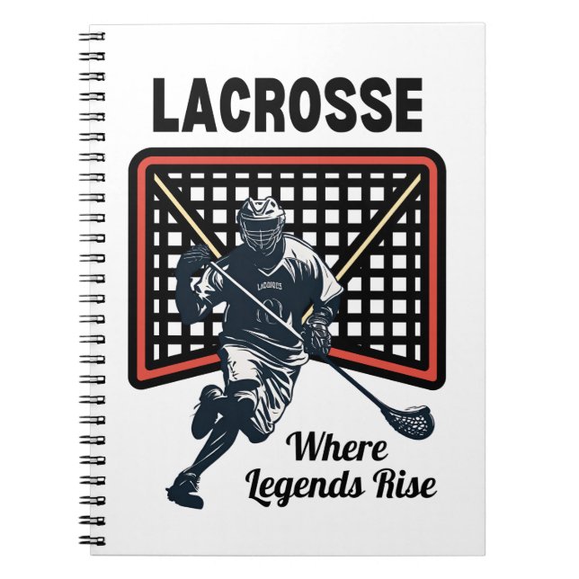 Cuaderno Lacrosse: Donde las leyendas se alzan (Frente)