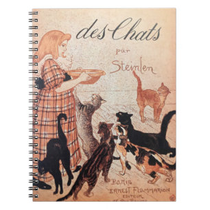 Cuaderno Lactancia chica Gatos Poster Vintage Steinlen