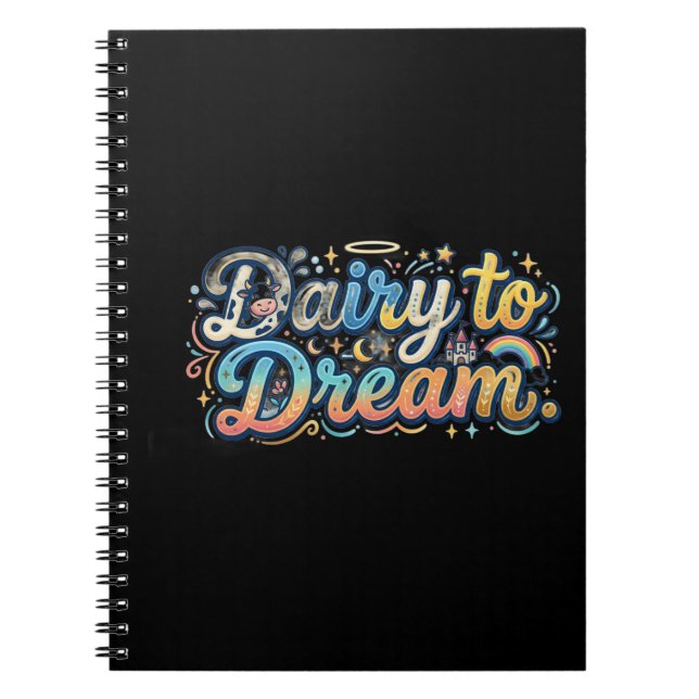 Cuaderno Lácteos para Soñar – Camiseta Divertida con Juego  (Frente)