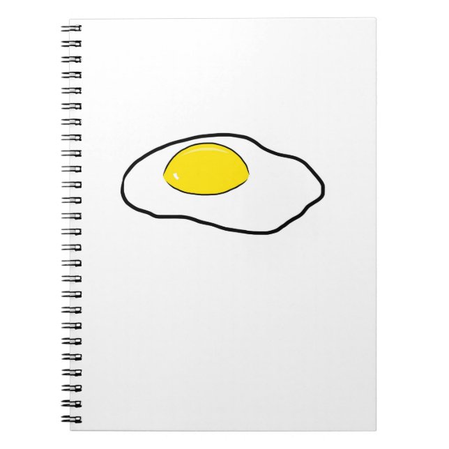 Cuaderno Lado soleado de dibujo de los huevos escalfados (Frente)
