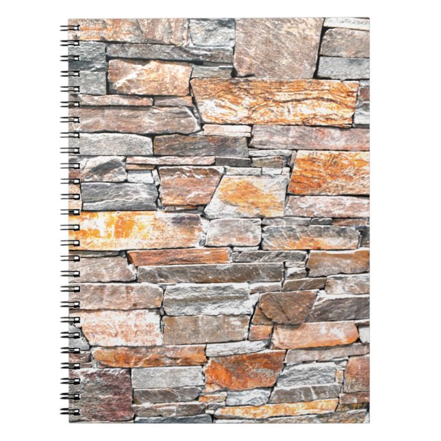 Cuaderno Ladrillos de piedra flagstone, patrón de piedra na (Frente)