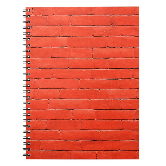 Cuaderno Ladrillos rojos en la pared de ladrillos (Frente)