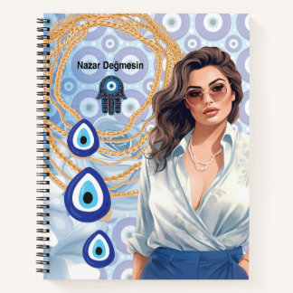 Cuaderno Lady Boss mal eye turco, buen negocio de la suerte