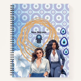 Cuaderno Lady Boss ojo malvado turco, encanto de buena suer