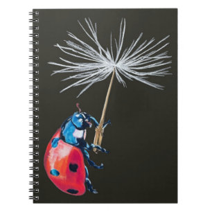 Cuaderno Lady Bug y Dandelion Seed bloc de notas enlazado e