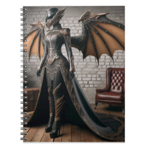 Cuaderno Lady Dragon Rider Steampunk Victorian Industrial