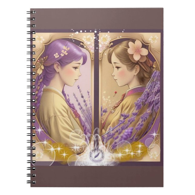 Cuaderno Lady Lavender Gold & Lady Sakura Gold Stationery (Frente)