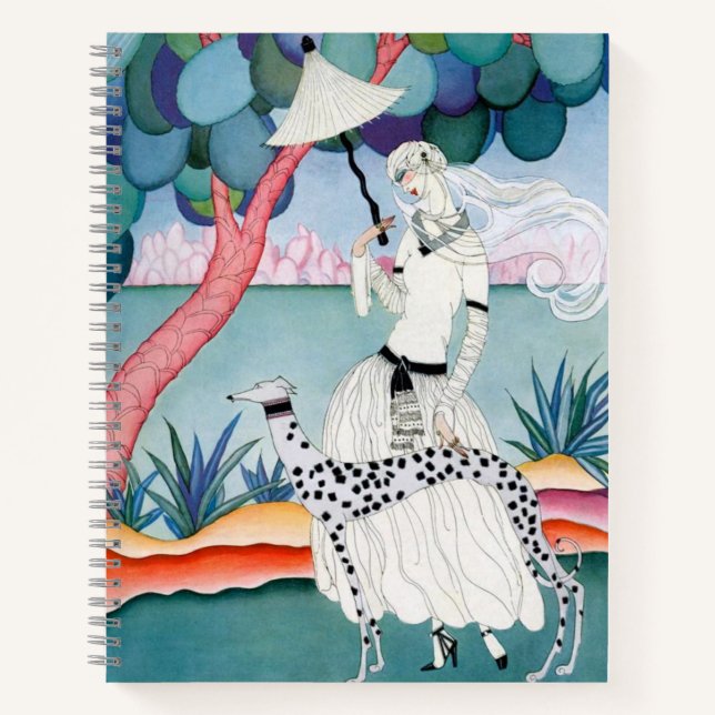 Cuaderno Lady with Dalmatian Dog - Helen Dryden (Anverso)