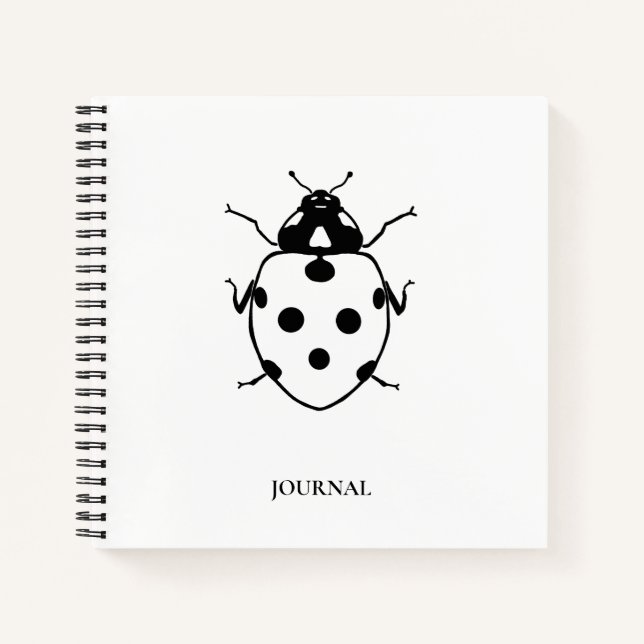 Cuaderno Ladybug Black + White Journal 8.5" X 8'5" (Anverso)