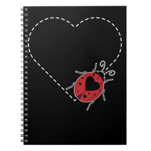 Cuaderno Ladybug Heart Beetle Insecticida Entomólogo