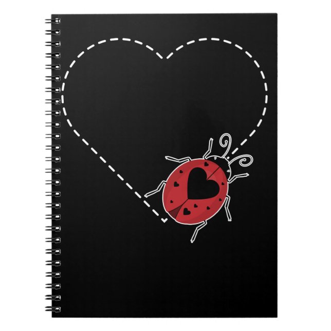 Cuaderno Ladybug Heart Beetle Insecticida Entomólogo (Frente)