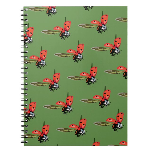 Cuaderno Ladybug, Lady bird fly Spiral Notebook (Frente)