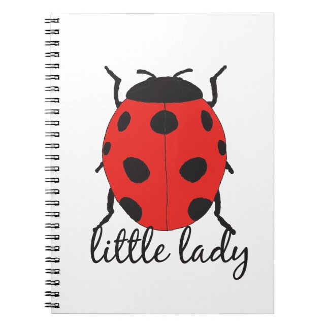 Cuaderno Ladybug Red & Black Baby Cute Red Ladybug Insect (Frente)