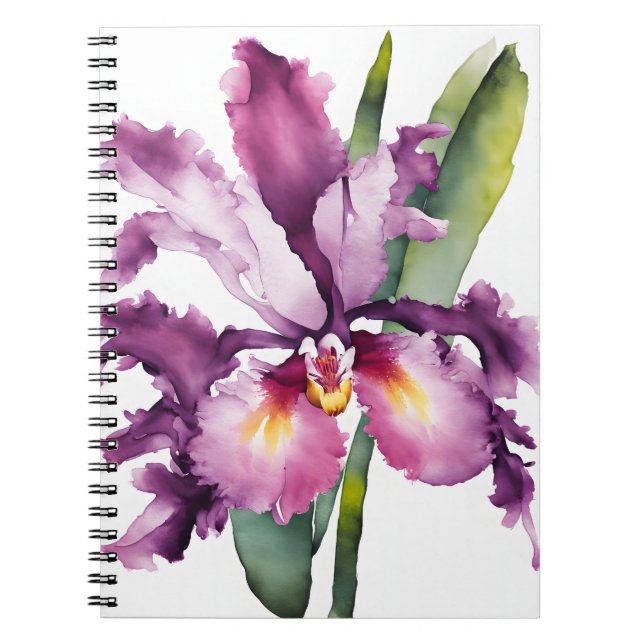 Cuaderno Laelia - Flores en acuarela (Frente)