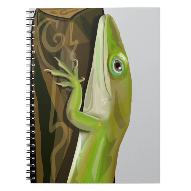 Cuaderno Lagarto Anolis Verde (Frente)