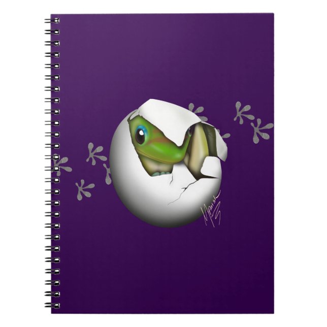 Cuaderno Lagarto bebé en huevo  (Frente)