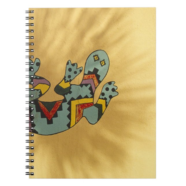 Cuaderno lagarto de gecko pintado en la pared, Tucson, Ariz (Frente)