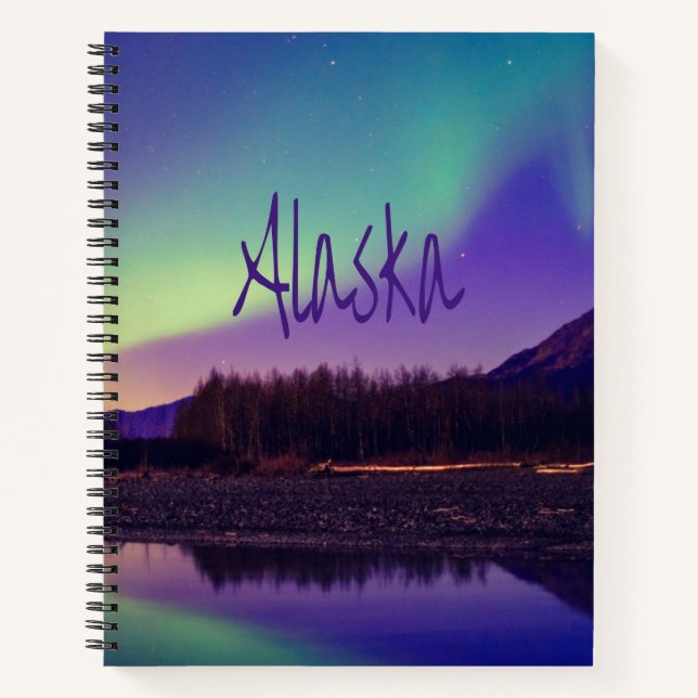 Cuaderno Lago Alaska Northern Lights (Anverso)