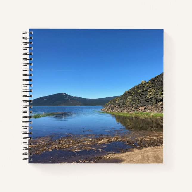Cuaderno Lago Davis con rocas de lava, OR (Anverso)