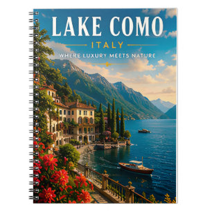 Cuaderno 🌊 Lago de Como Italia Lujo a orillas del lago