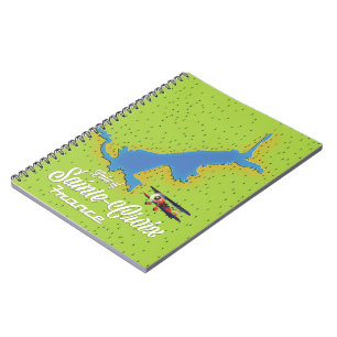 Cuaderno Lago de Sainte-Croix mapa de viaje de Francia