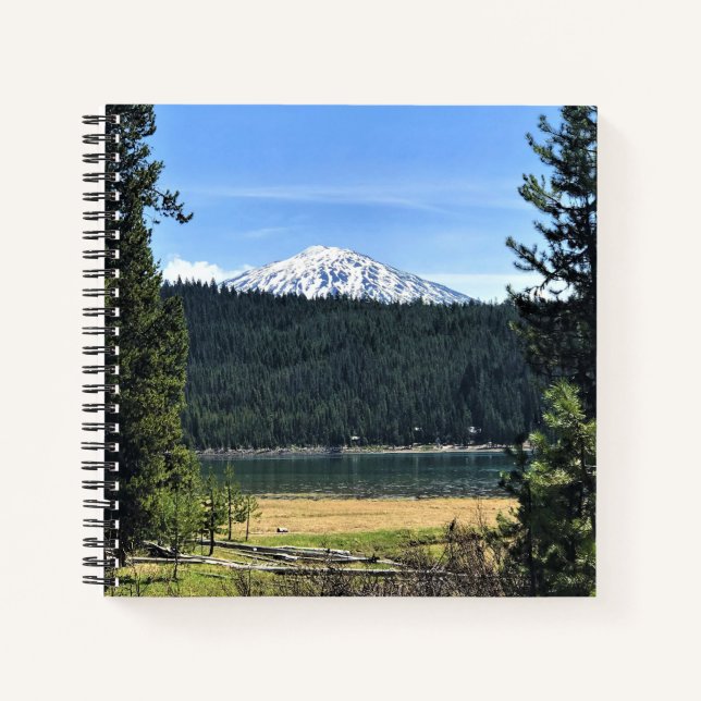Cuaderno Lago Elk con Monte Bachelor, O (Anverso)