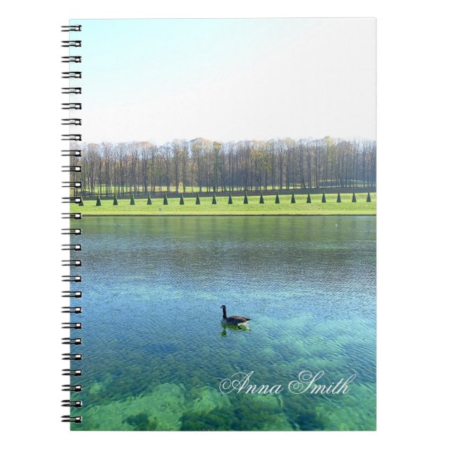 Cuaderno Lago Forestal. Ganso en el agua. (Frente)