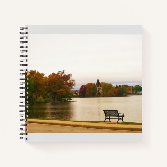 Cuaderno Lago Fowler en otoño, WI (Anverso)