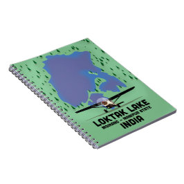 Cuaderno Lago Loktak estado de Manipur, India mapa