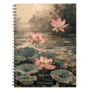 Cuaderno Lago Loto bajo la Luz de la Luna (3)