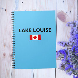 Cuaderno Lago Louise Canadá Bandera Canadiense Color claro