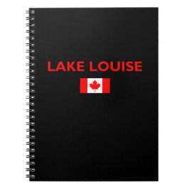 Cuaderno Lago Louise Canadá Bandera Canadiense Color oscuro