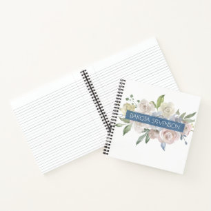 Cuaderno Lago Misty   Agradable Personalizado floral suave
