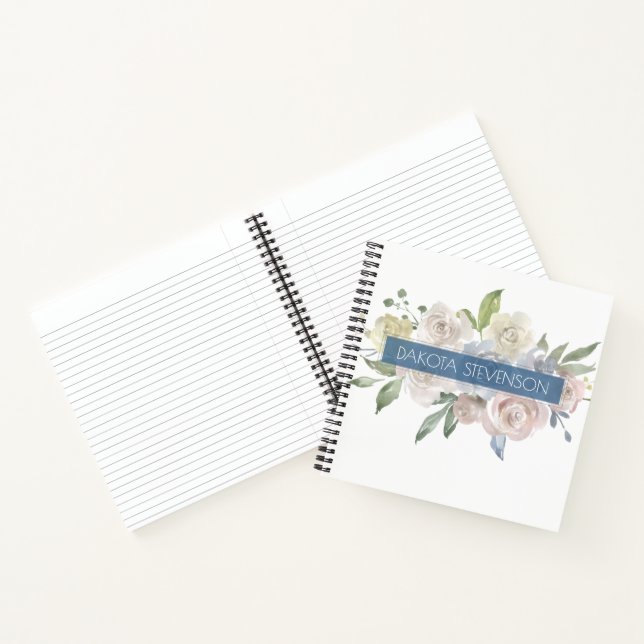 Cuaderno Lago Misty | Agradable Personalizado floral suave  (Interior)