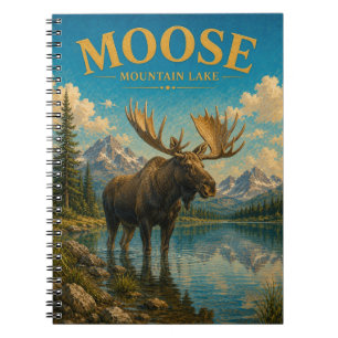 Cuaderno Lago Moose Mountain Acuarela GeoSaga