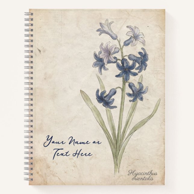 Cuaderno Lágrimas de Apolo: Hiazinto Orientalis Botánico (Anverso)