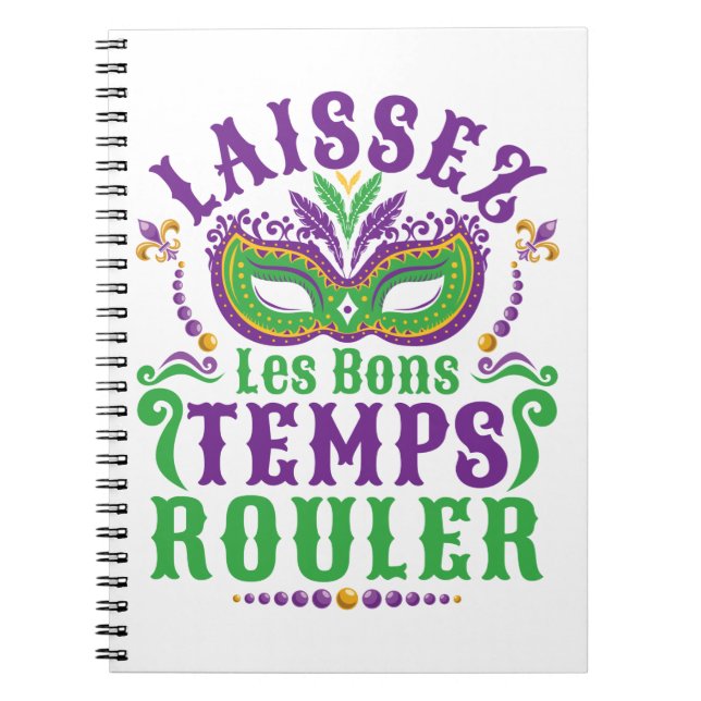 Cuaderno Laissez Les Bons Temps Rouler Mardi Gras (Frente)