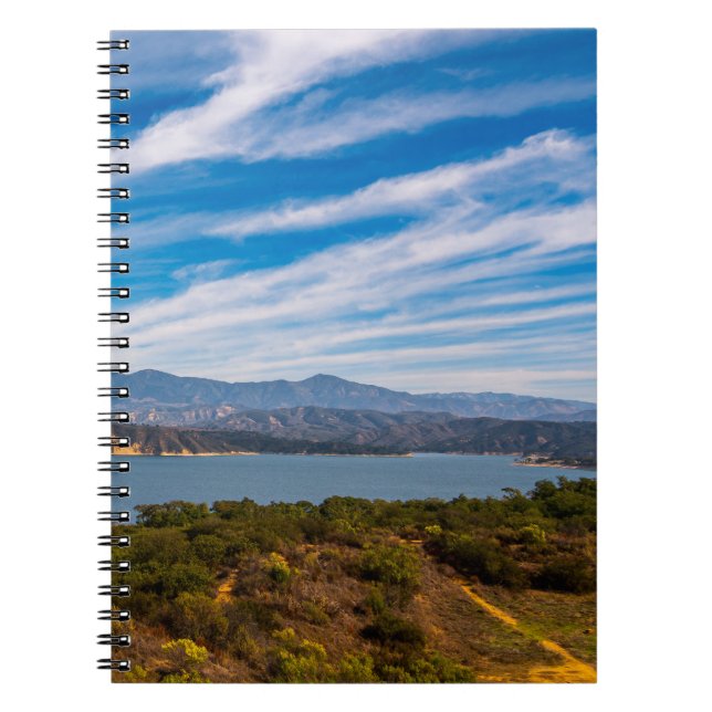 Cuaderno Lake Cachuma Panorama Santa Ynez Mountain Photo (Frente)