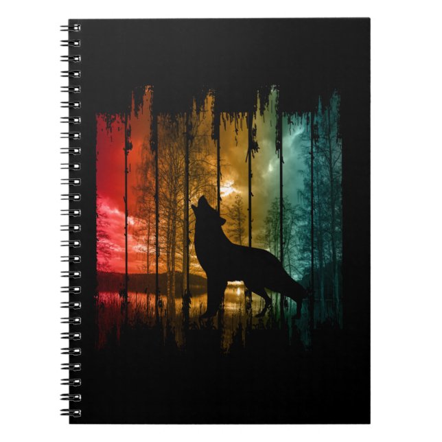 CUADERNO LAKE TREES WOLF HOWLING (Frente)