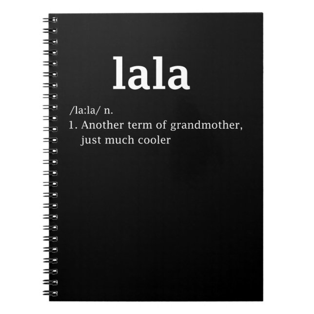 Cuaderno Lala Definition Funny Abuela Madres Day Mujeres (Frente)