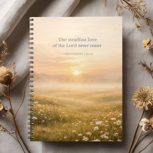 Cuaderno Lamentaciones 3:22 Versículo Bíblico Fe Cristiana (Subido por el creador)