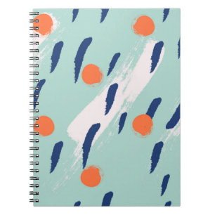 Cuaderno Láminas abstractas de pincel dibujadas a mano sin