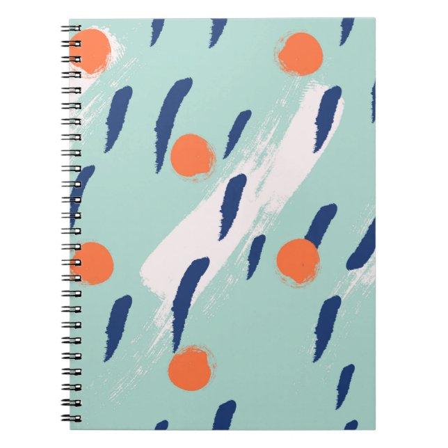 Cuaderno Láminas abstractas de pincel dibujadas a mano sin  (Frente)