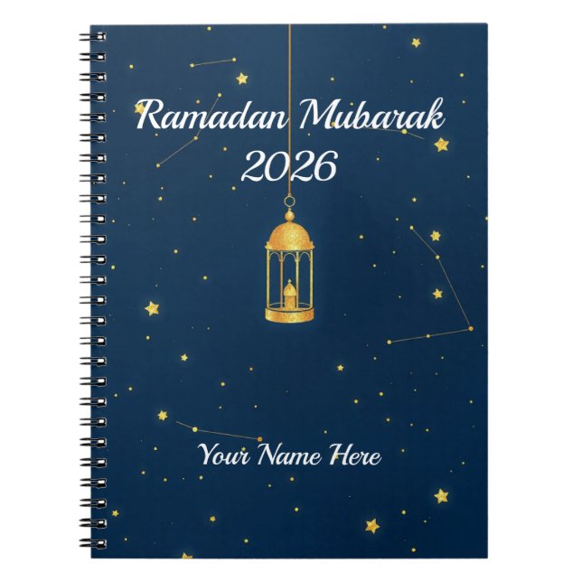 Cuaderno Lámpara de Galaxia Minimalista (Frente)