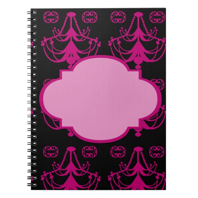 Cuaderno Lámpara de glamour rosa (Frente)