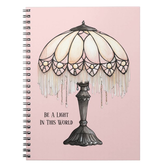 Cuaderno Lámpara Rosa Sé Una Luz (Frente)